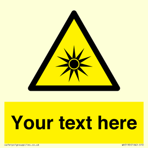 Custom Optical Radiation Sign